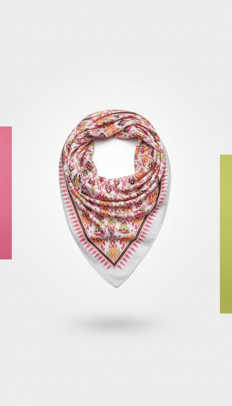 Patterned Silk Thai Scarf